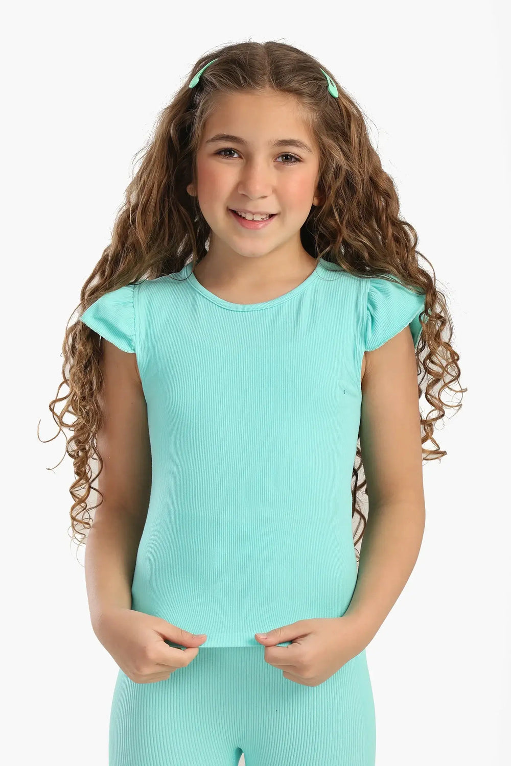 Girly Ribbed Ruffle Top