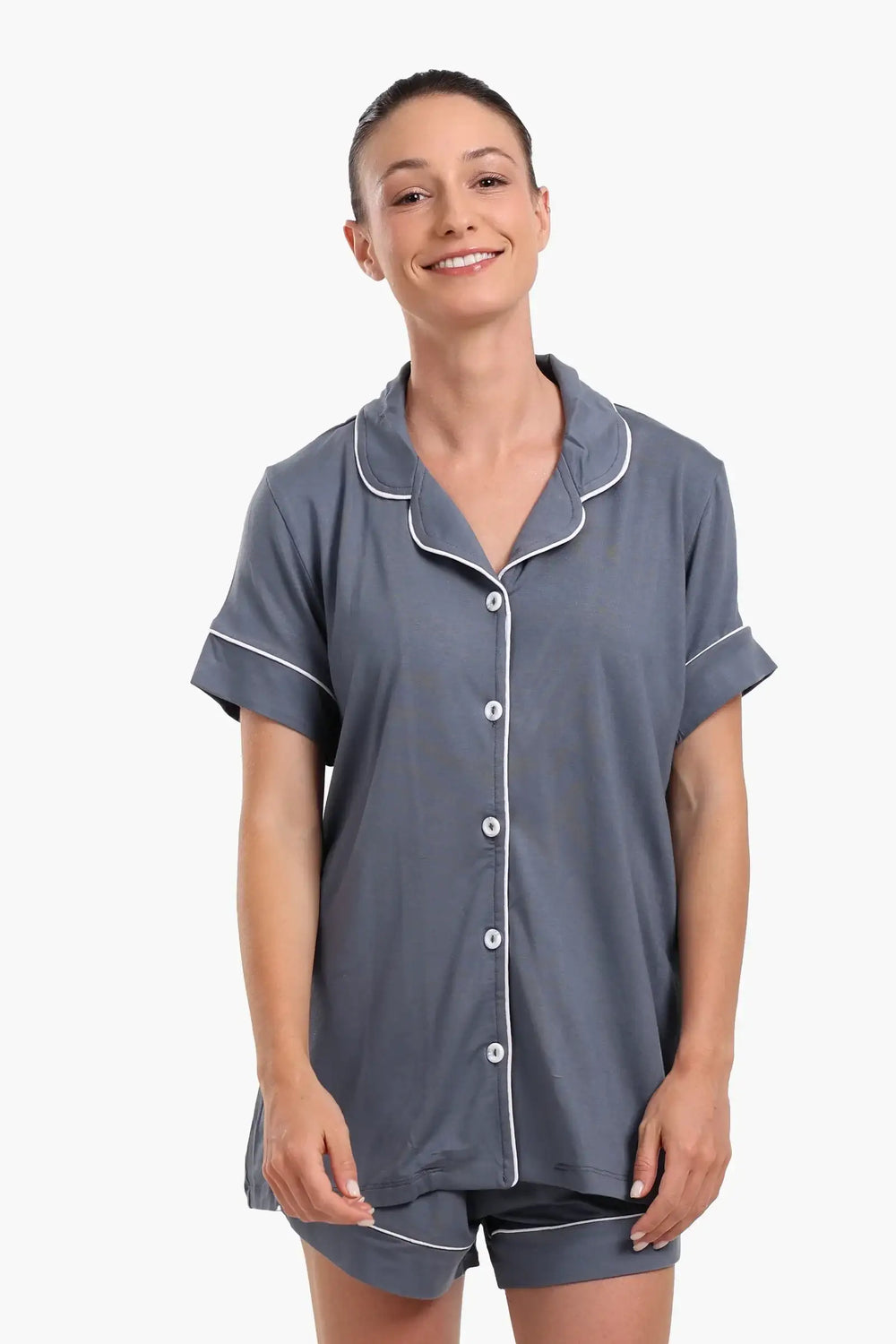 Color Piping Poplin Pyjama Set