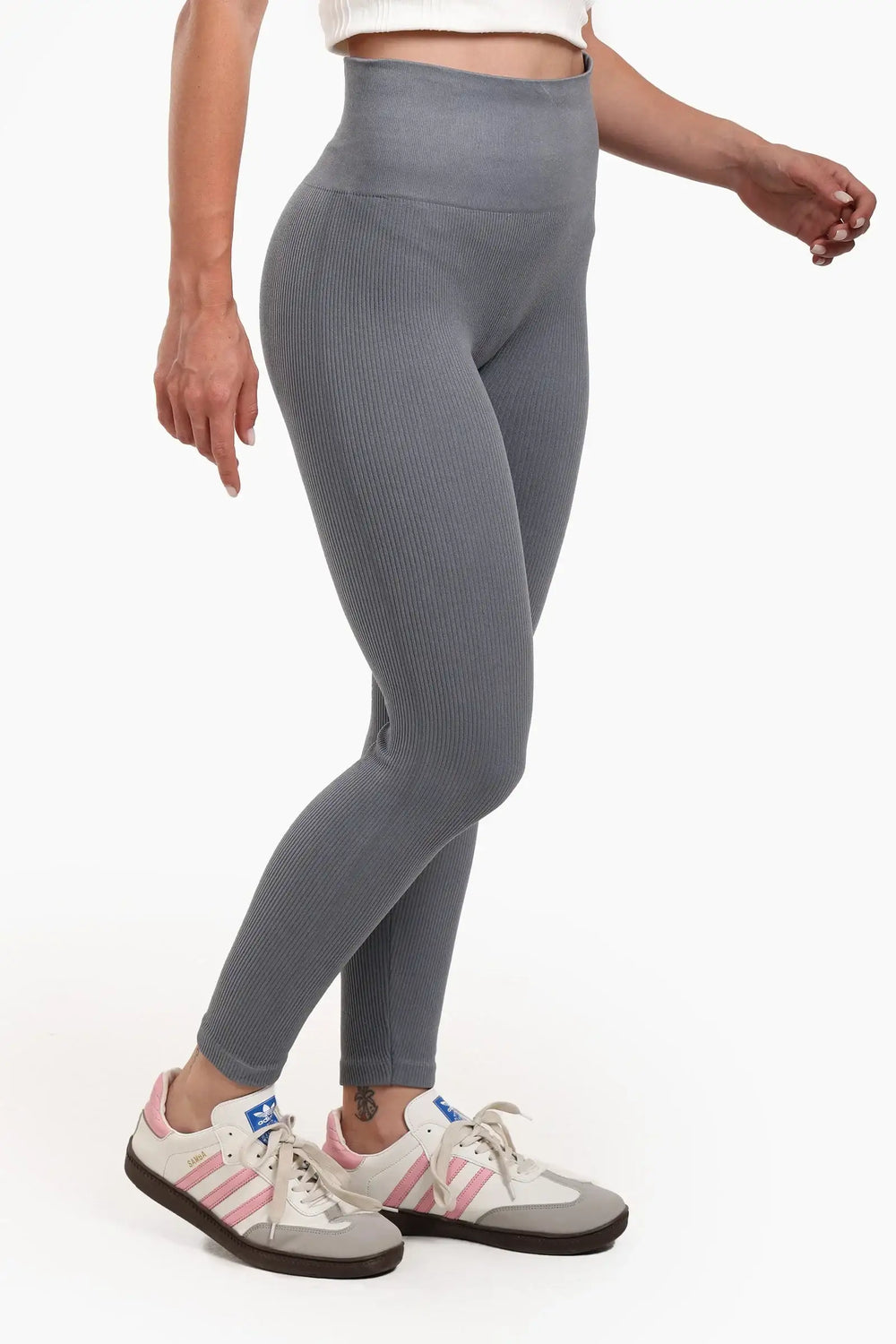 Ribbed High-Waist Leggings