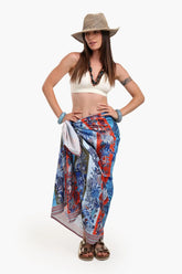 Tropical Print Beach Sarong Wrap
