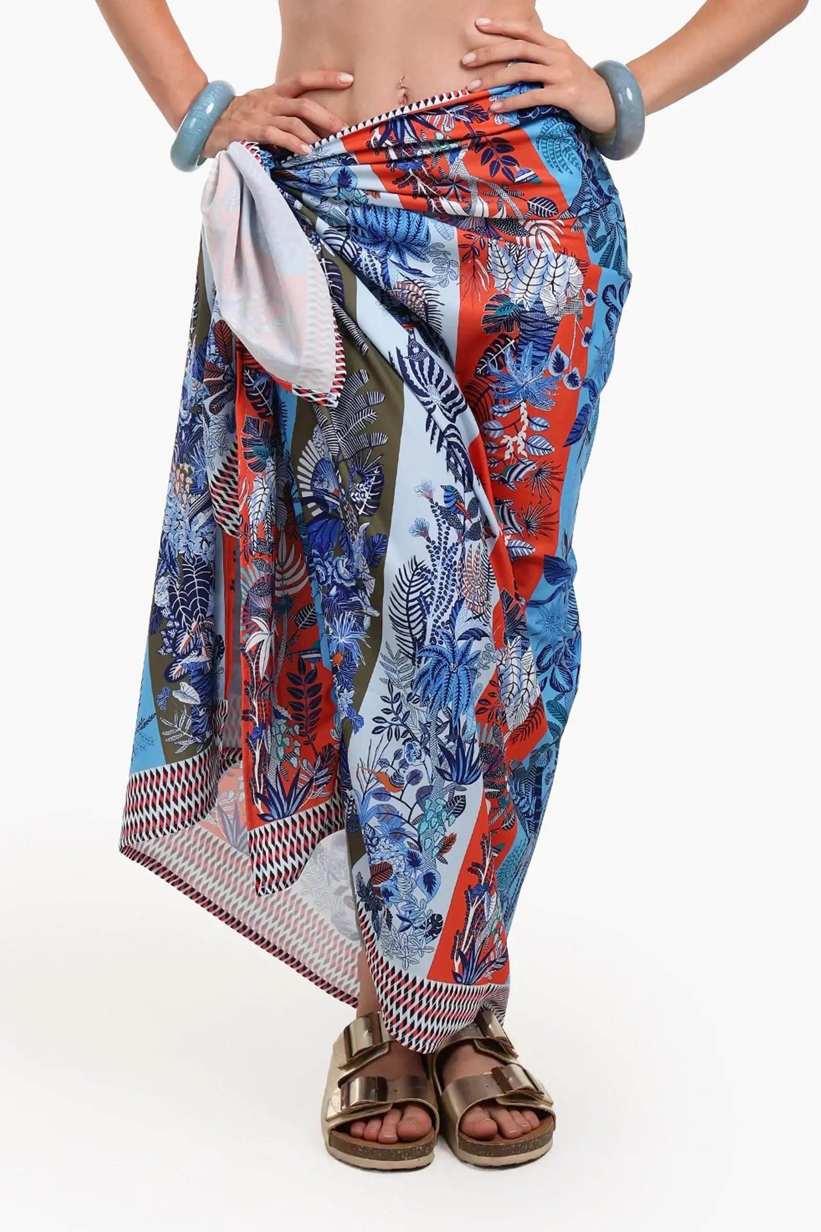 Tropical Print Beach Sarong Wrap