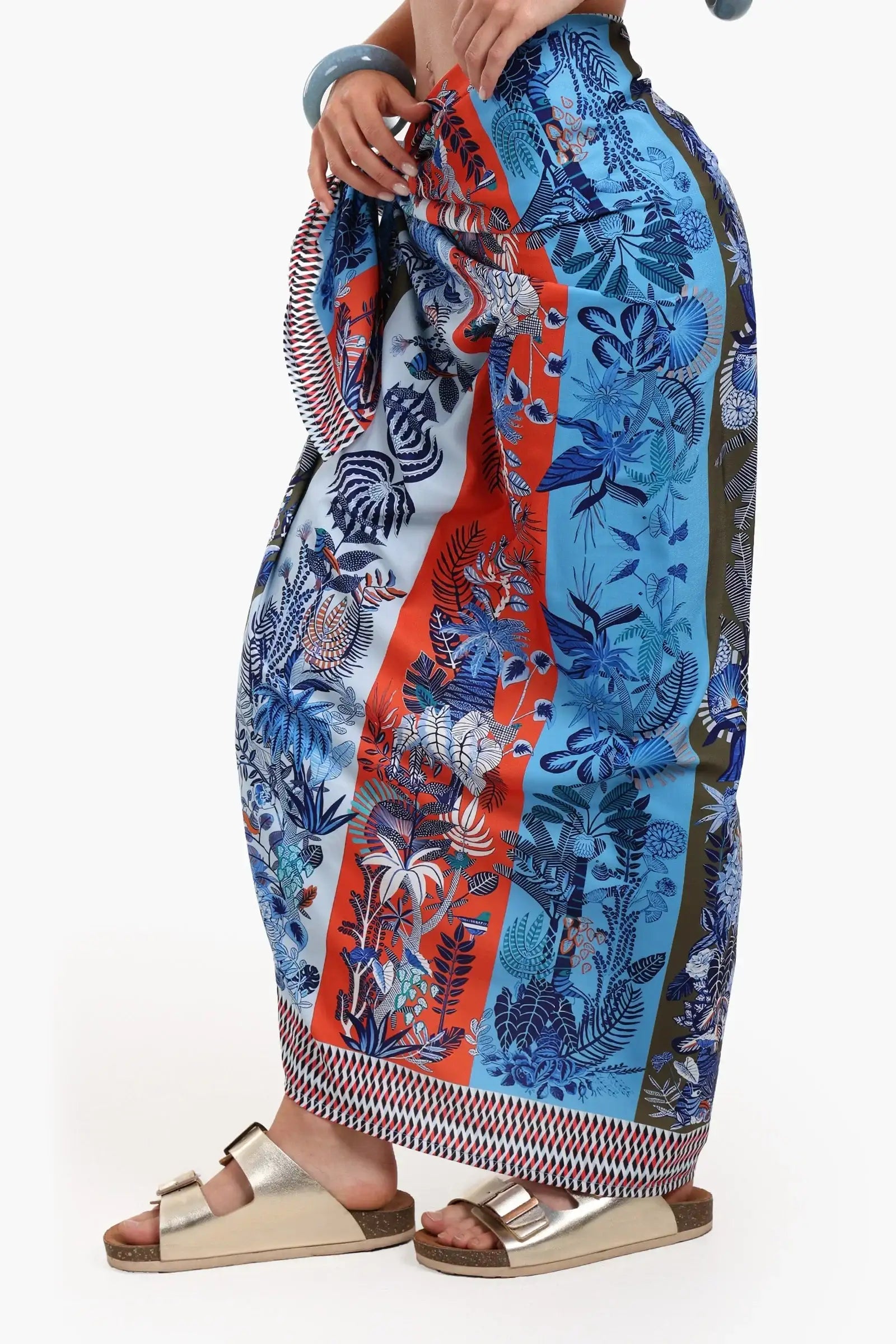 Tropical Print Beach Sarong Wrap
