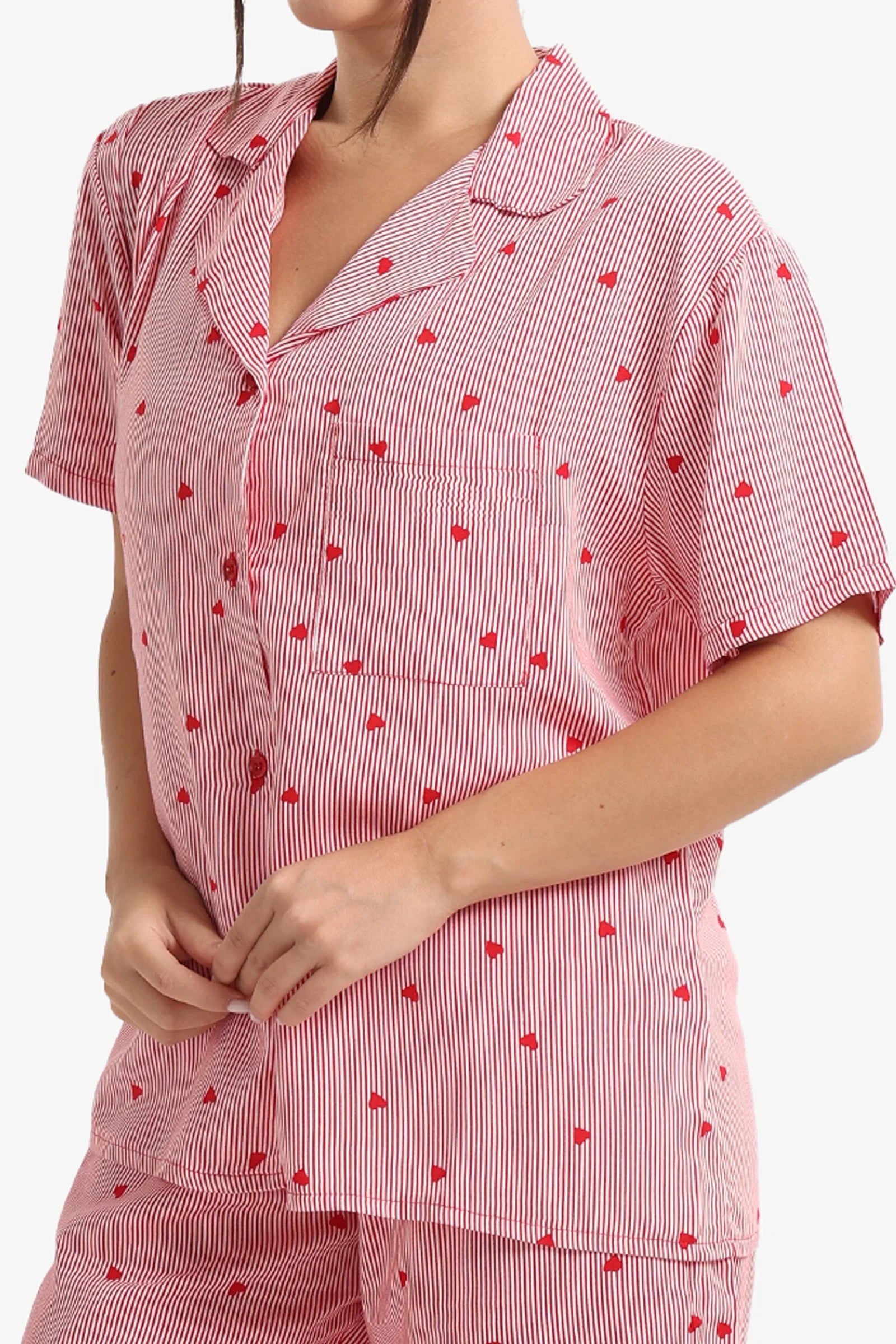 Striped Midi Pyjama Set