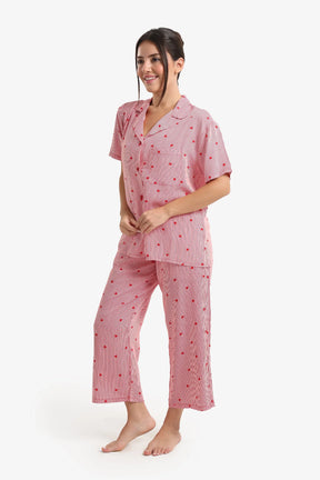 Striped Midi Pyjama Set
