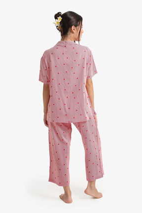 Striped Midi Pyjama Set