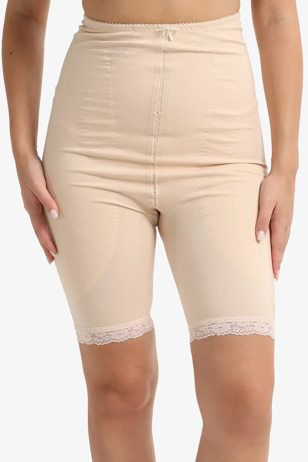 Lace Hem Shorts Corset