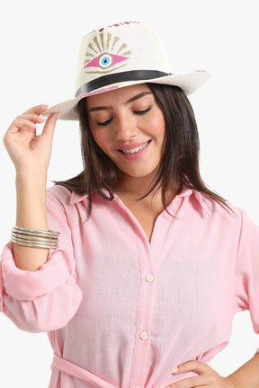 Eye Straw Beach Hat