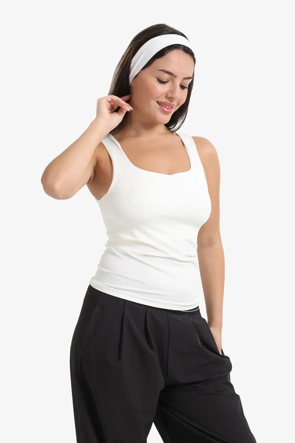 Sleek Solid Patterned Top