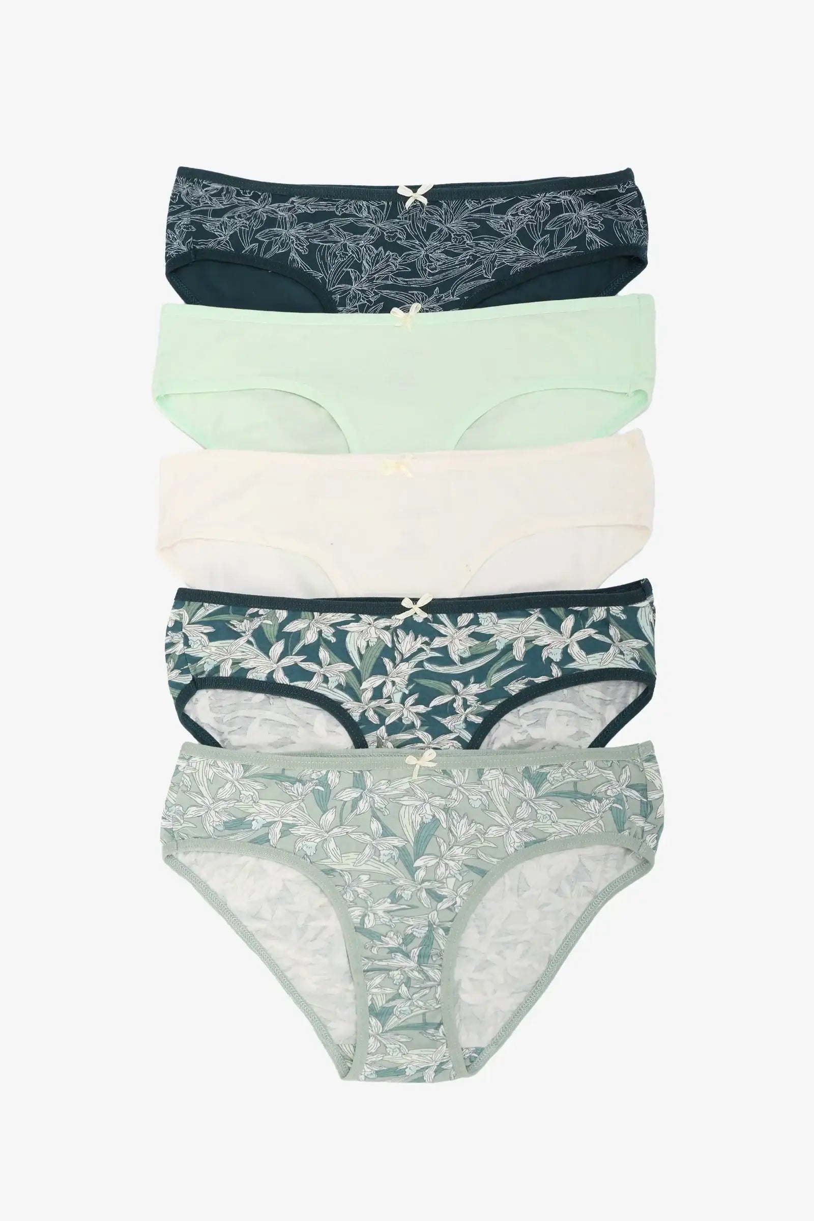 Pack of 5 Colored Bikini Panties
