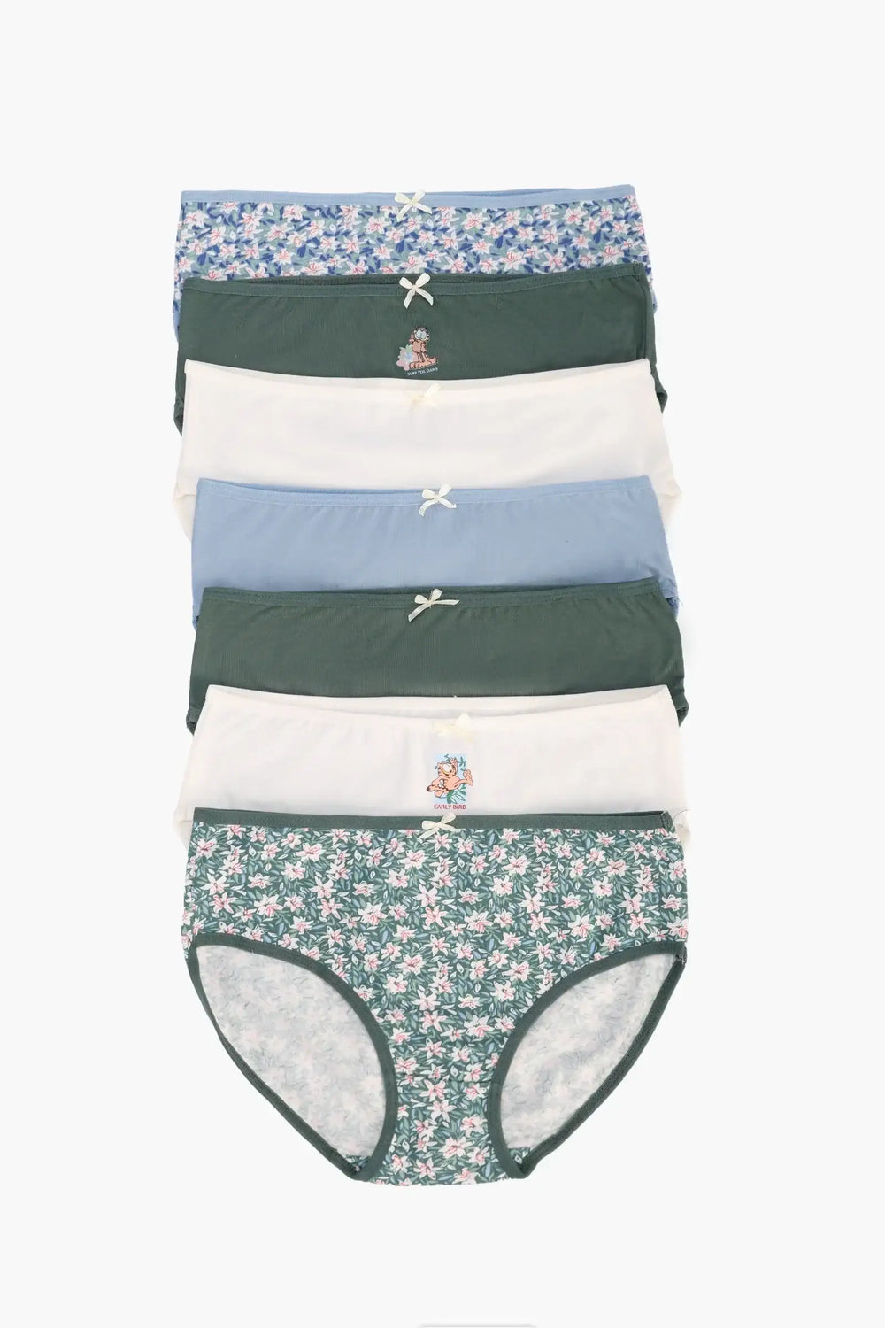 Pack of 7 Girly Brief Panties