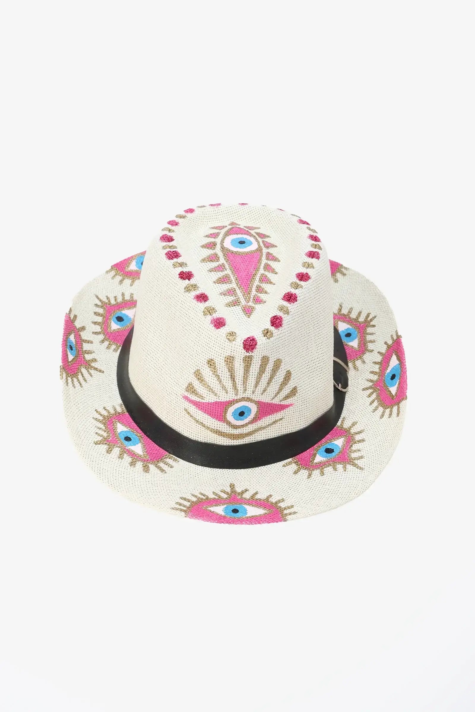Eye Straw Beach Hat
