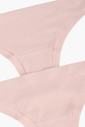 Seamless Ribbed Bikini Panties - 2 Pcs