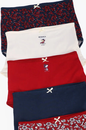 Pack of 5 Colored Full Brief Panties