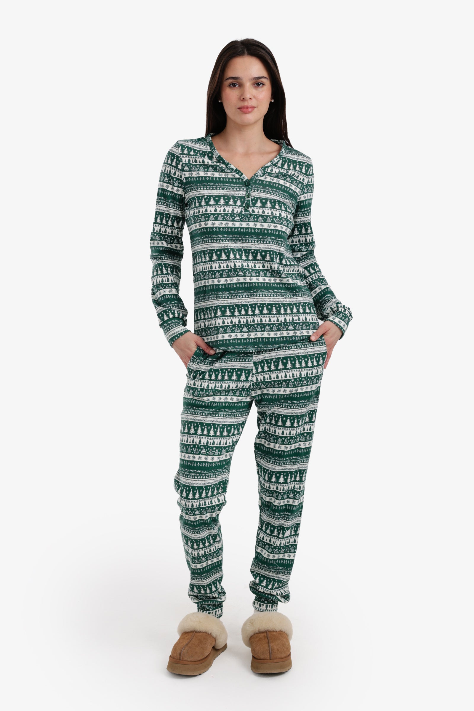 Henley Neck Pyjama Set