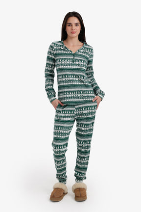 Henley Neck Pyjama Set