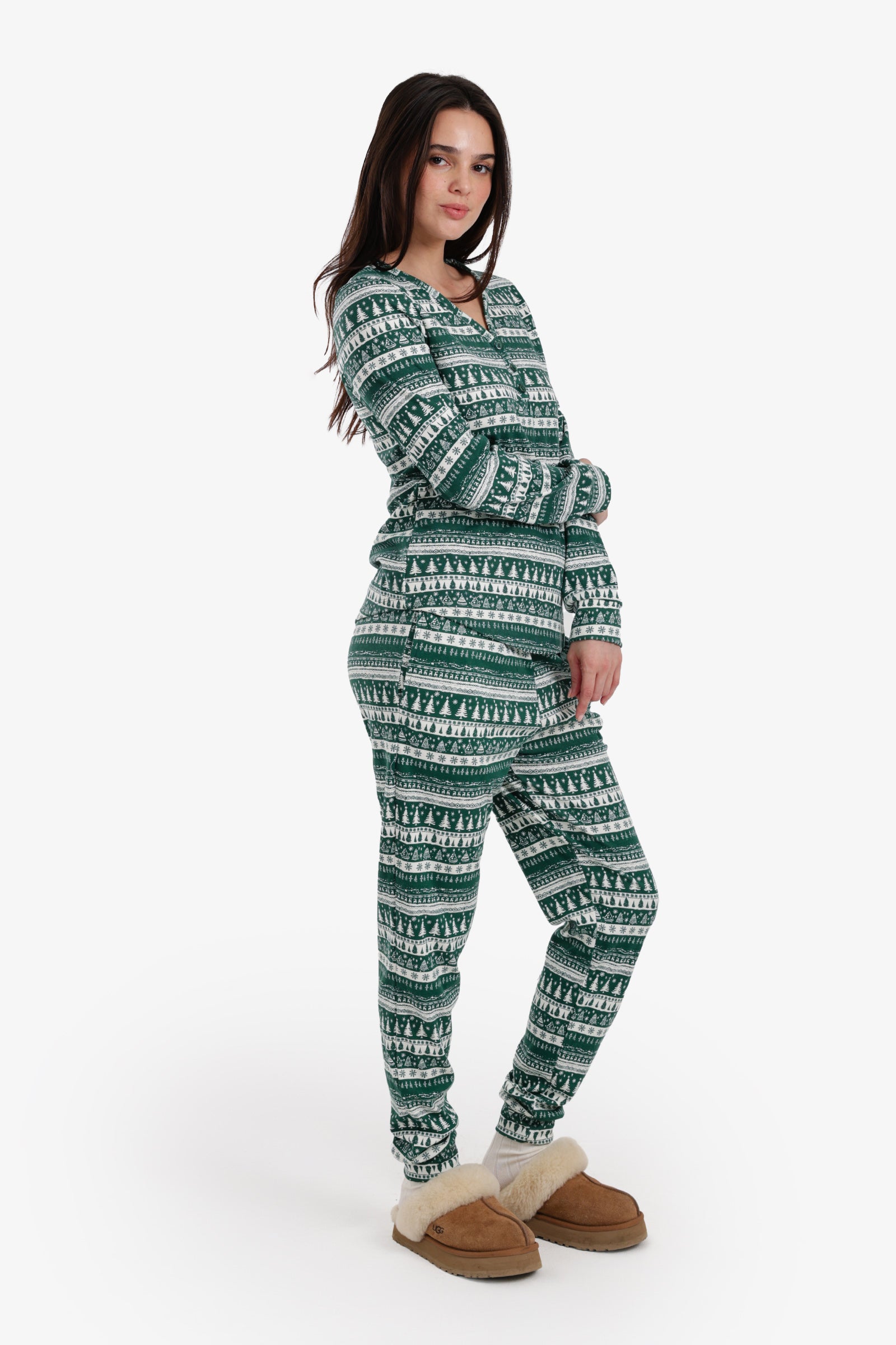Henley Neck Pyjama Set