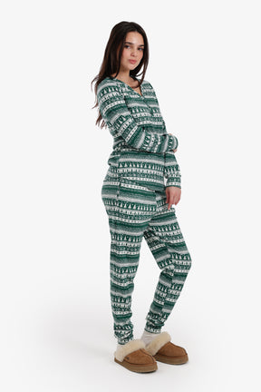 Henley Neck Pyjama Set