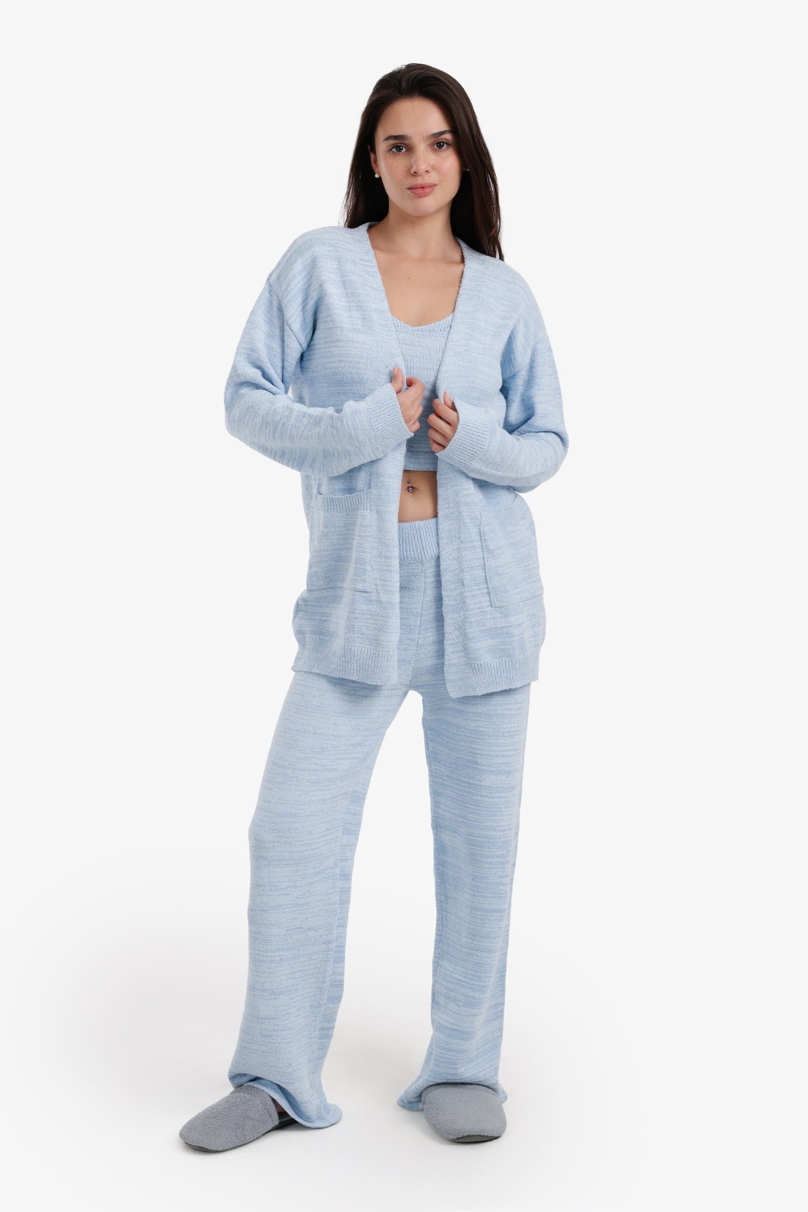 Relaxed Heathered Robe
