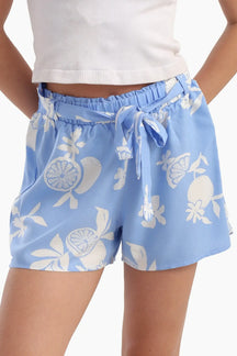 شورت بيجامة فيسكوز أزرق