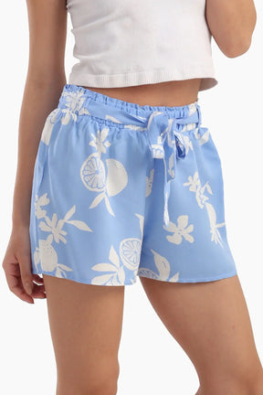 شورت بيجامة فيسكوز أزرق