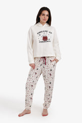 Long Sleeve Hooded Pyjama Set