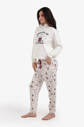 Long Sleeve Hooded Pyjama Set