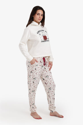 Long Sleeve Hooded Pyjama Set