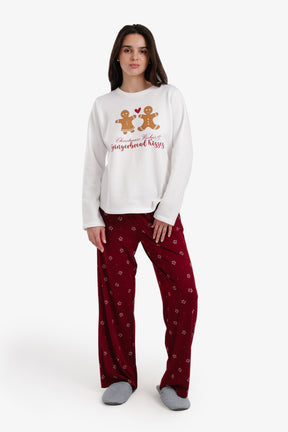 Gingerbread Print Pyjama Set