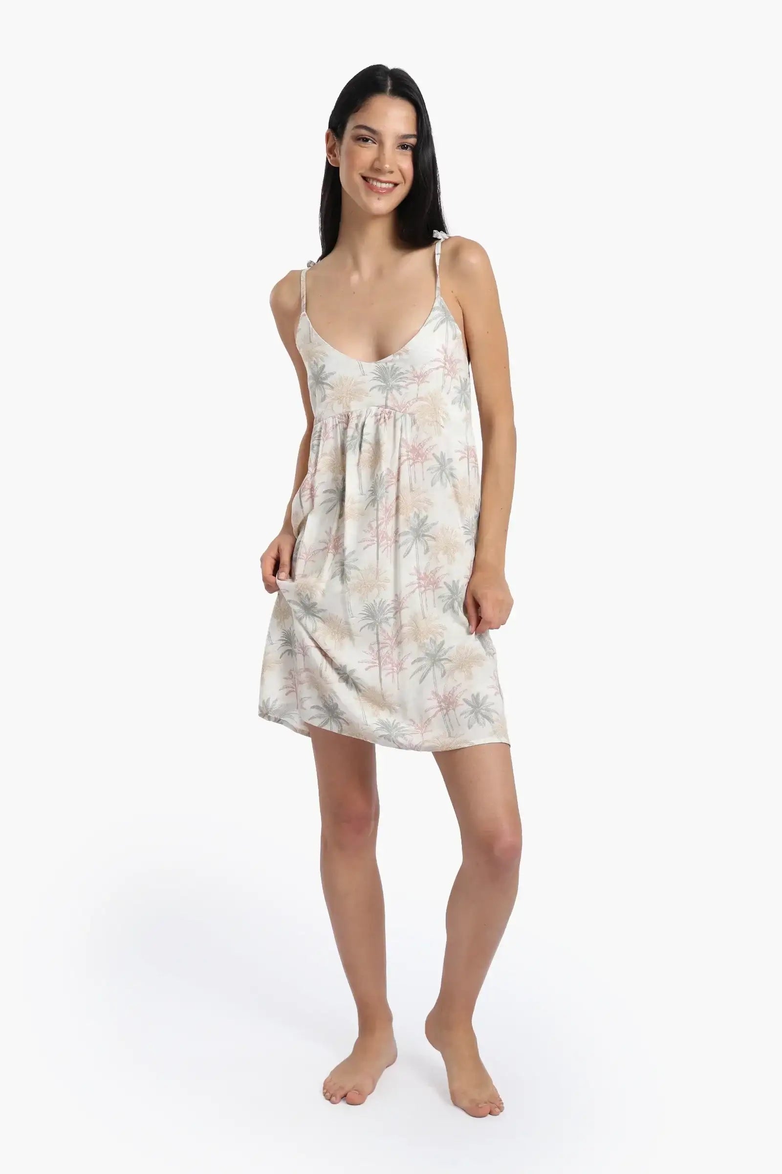 Palm Printed Nightgown