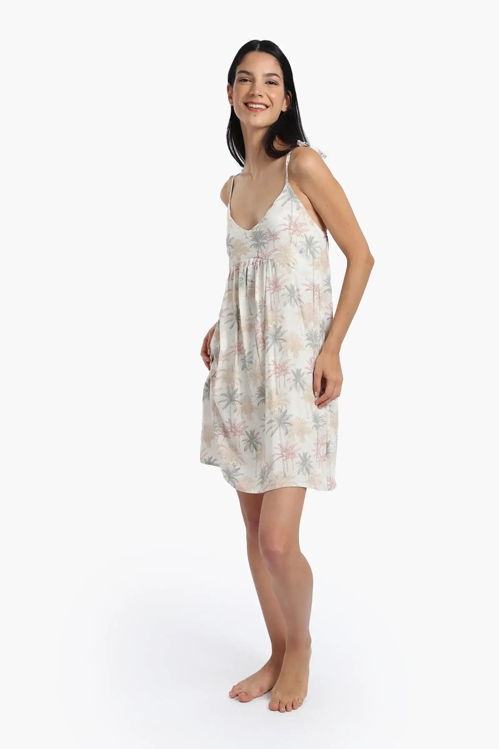 Palm Printed Nightgown
