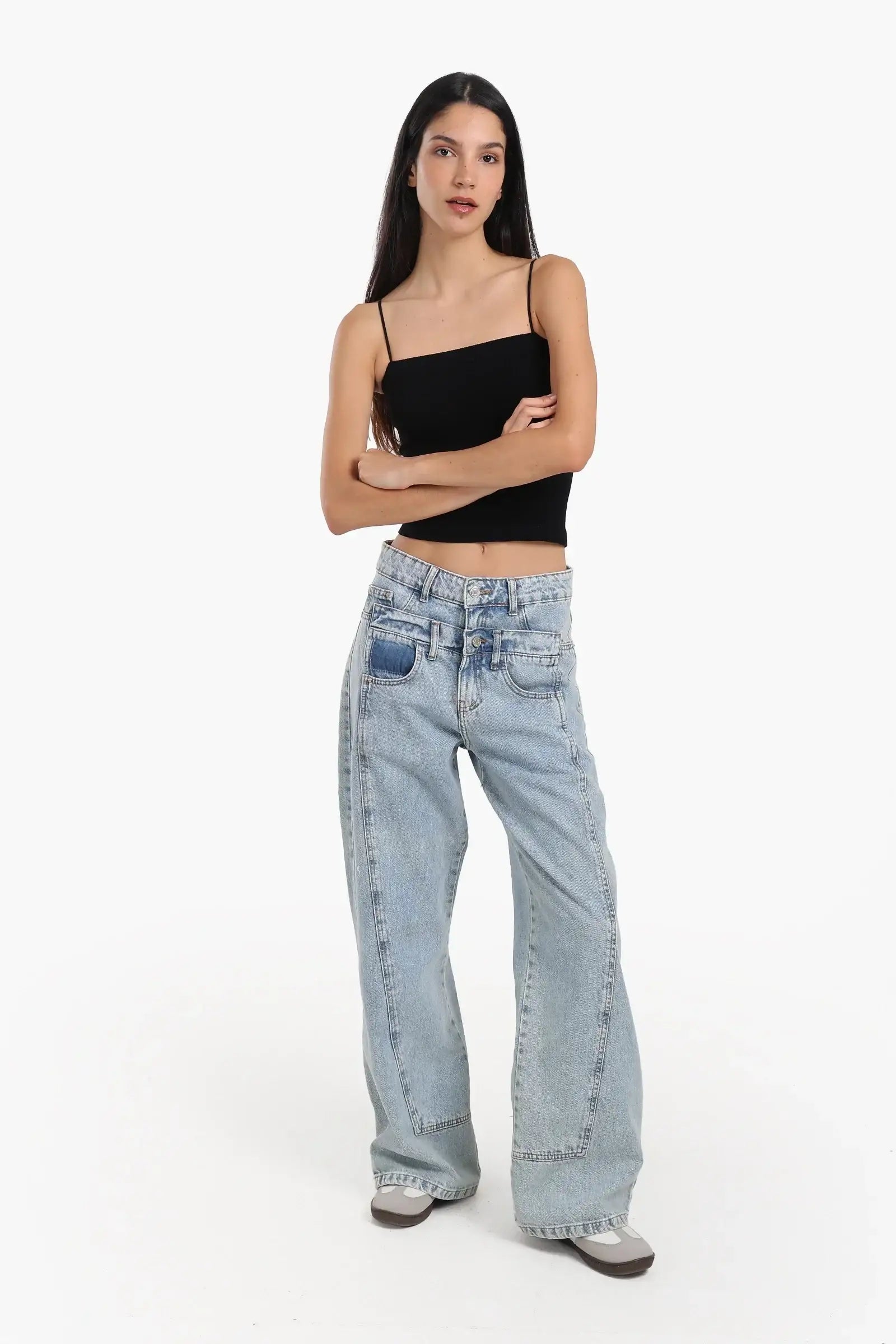 Ribbed Square Neck Top