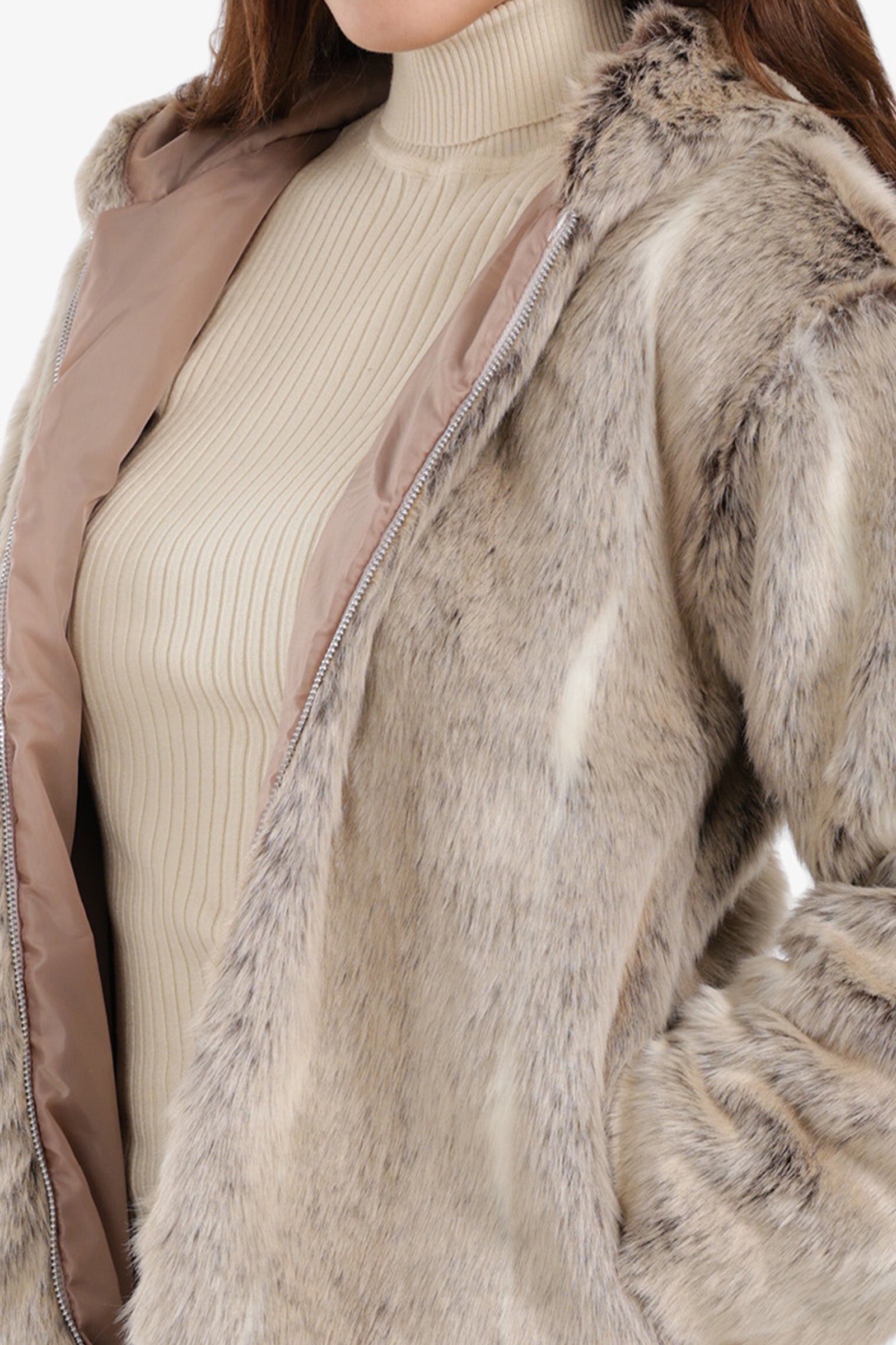 Hooded Fur Jacket