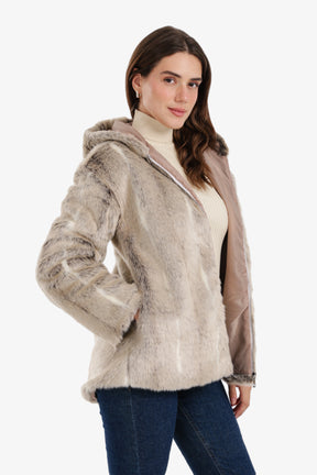 Hooded Fur Jacket