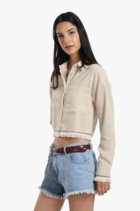 Shirt with White Fringes
