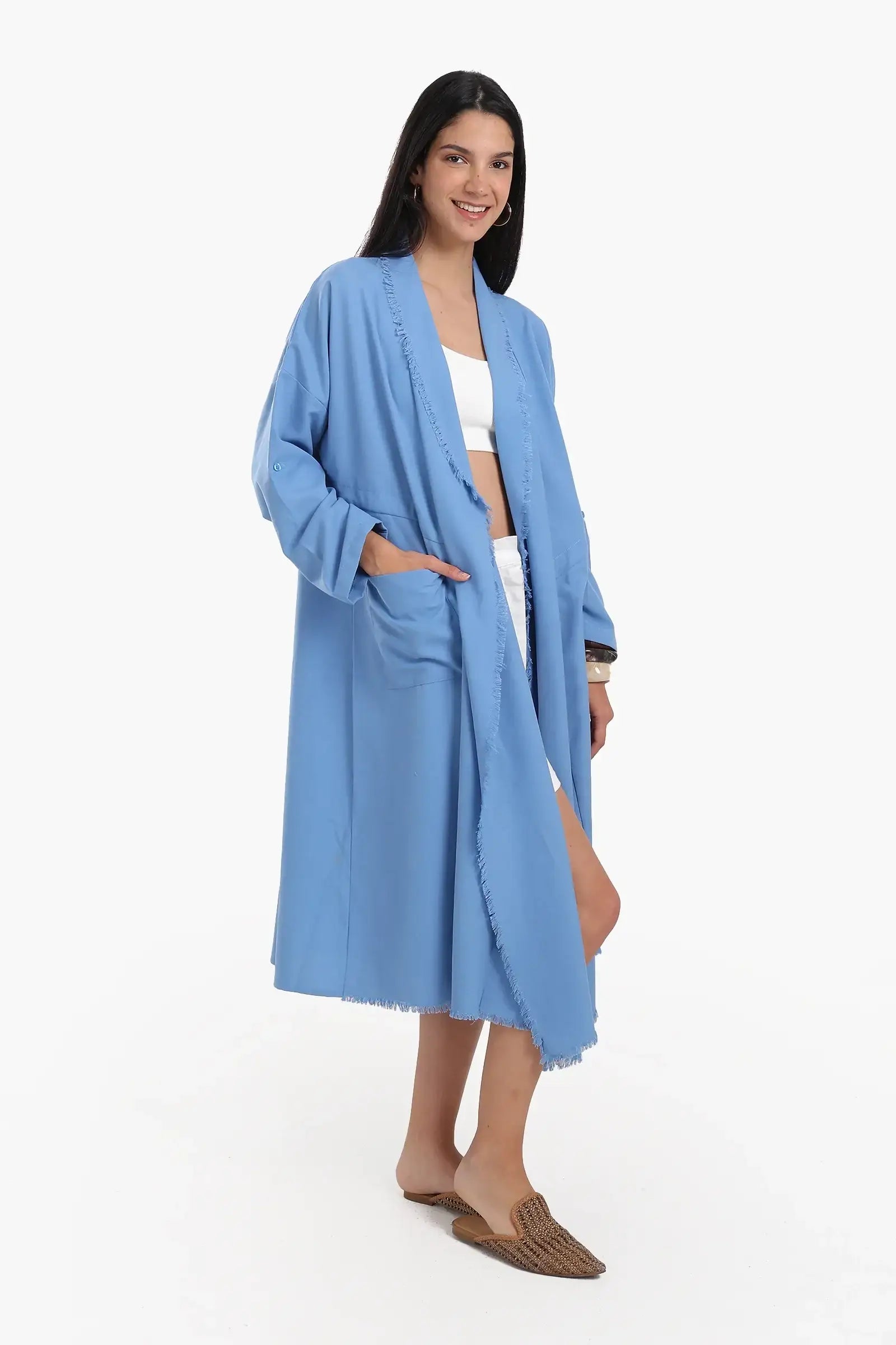 Flowing Polyester Kimono