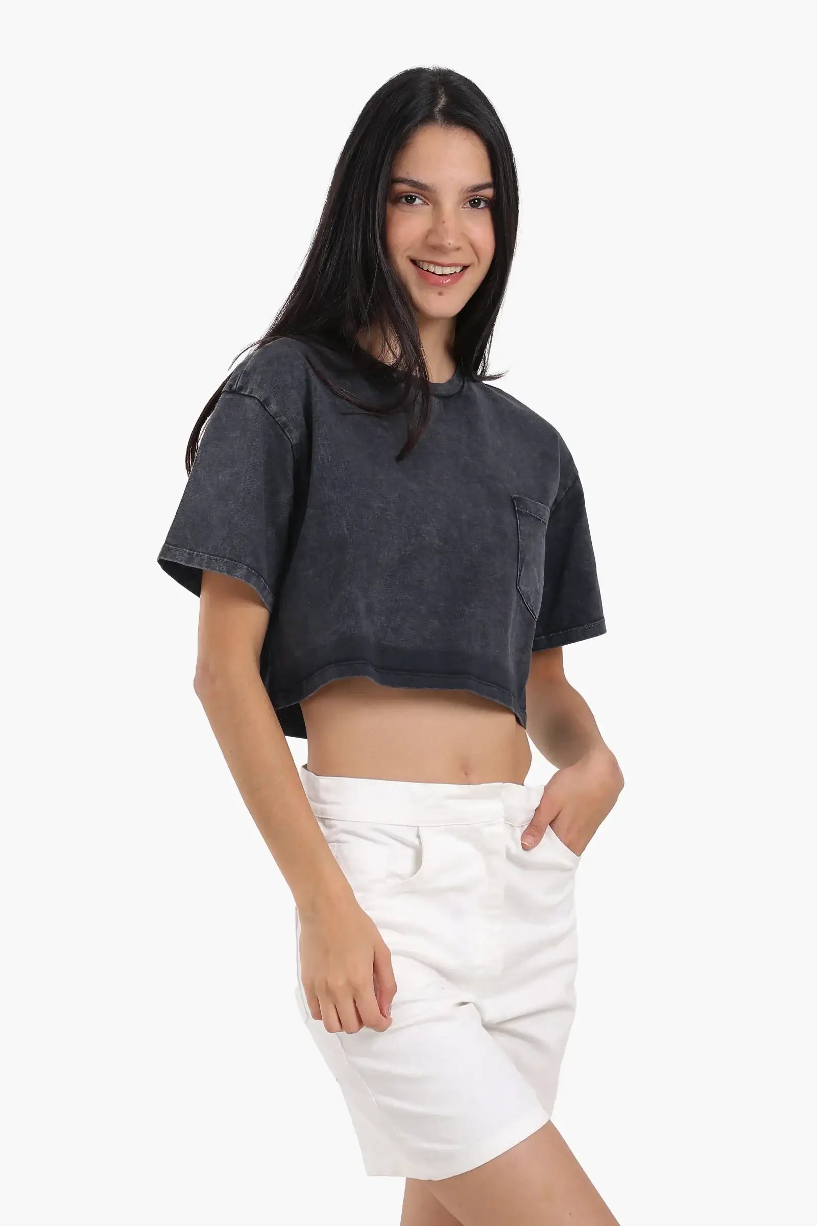Relaxed Fit Cropped T-Shirt