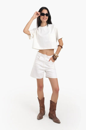 Relaxed Fit Cropped T-Shirt
