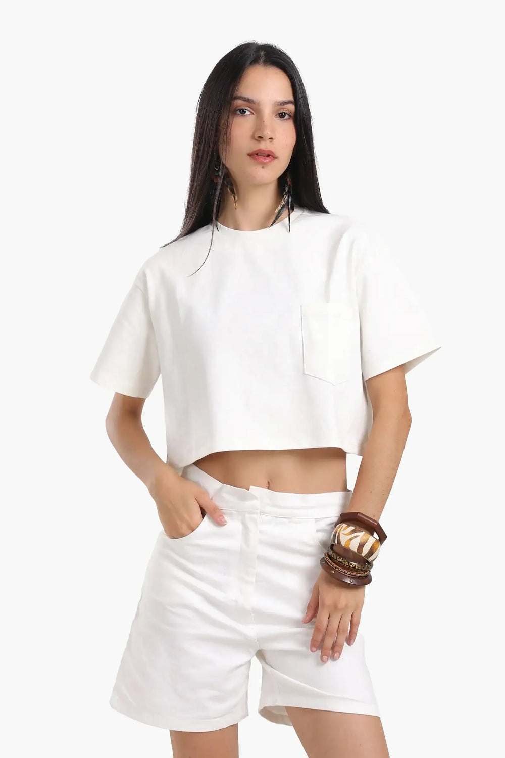 Relaxed Fit Cropped T-Shirt