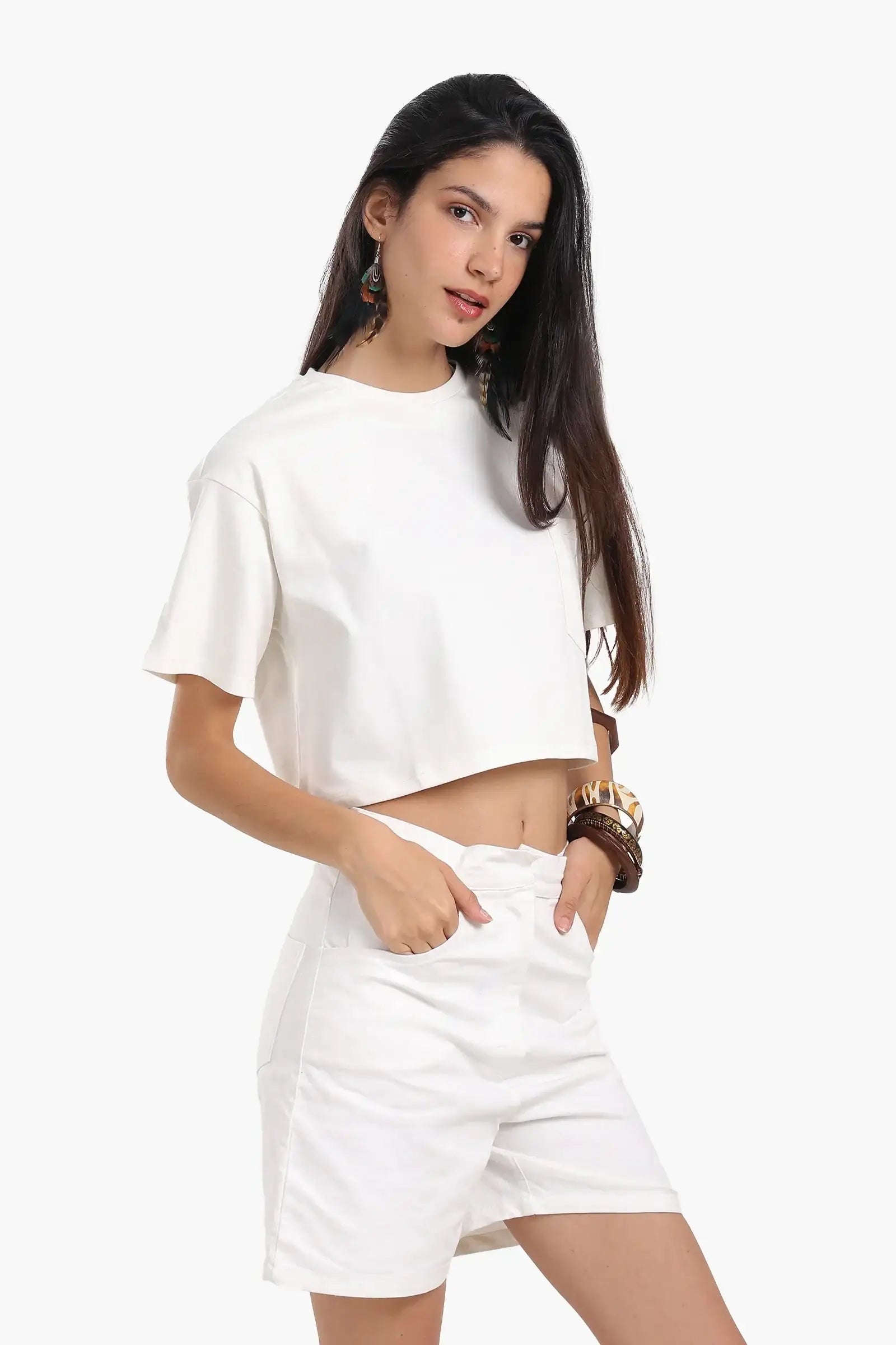 Relaxed Fit Cropped T-Shirt