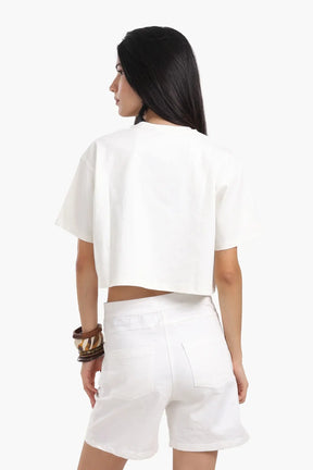 Relaxed Fit Cropped T-Shirt