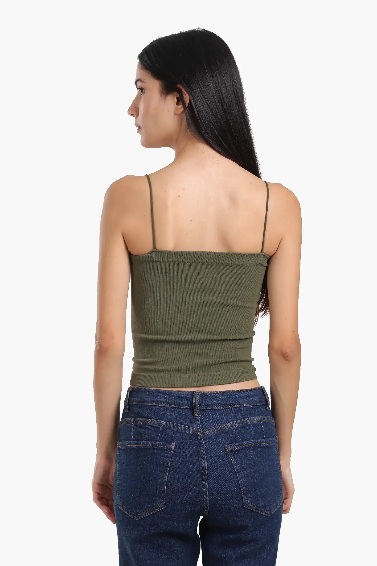 Ribbed Square Neck Top