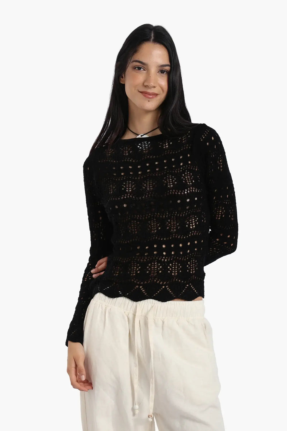 Knitted Long Sleeves Top