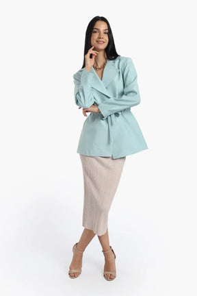 Blazer With Drawstring Waist