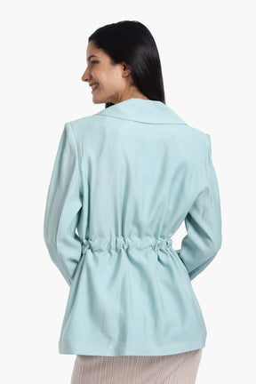 Blazer With Drawstring Waist