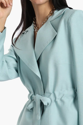 Blazer With Drawstring Waist