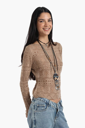 Knitted Long Sleeves Top