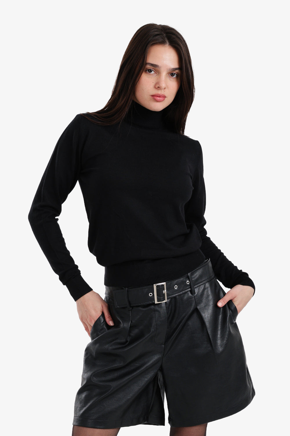 Slim Fit High Neck Pullover