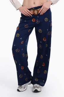 High Rise Printed Pants