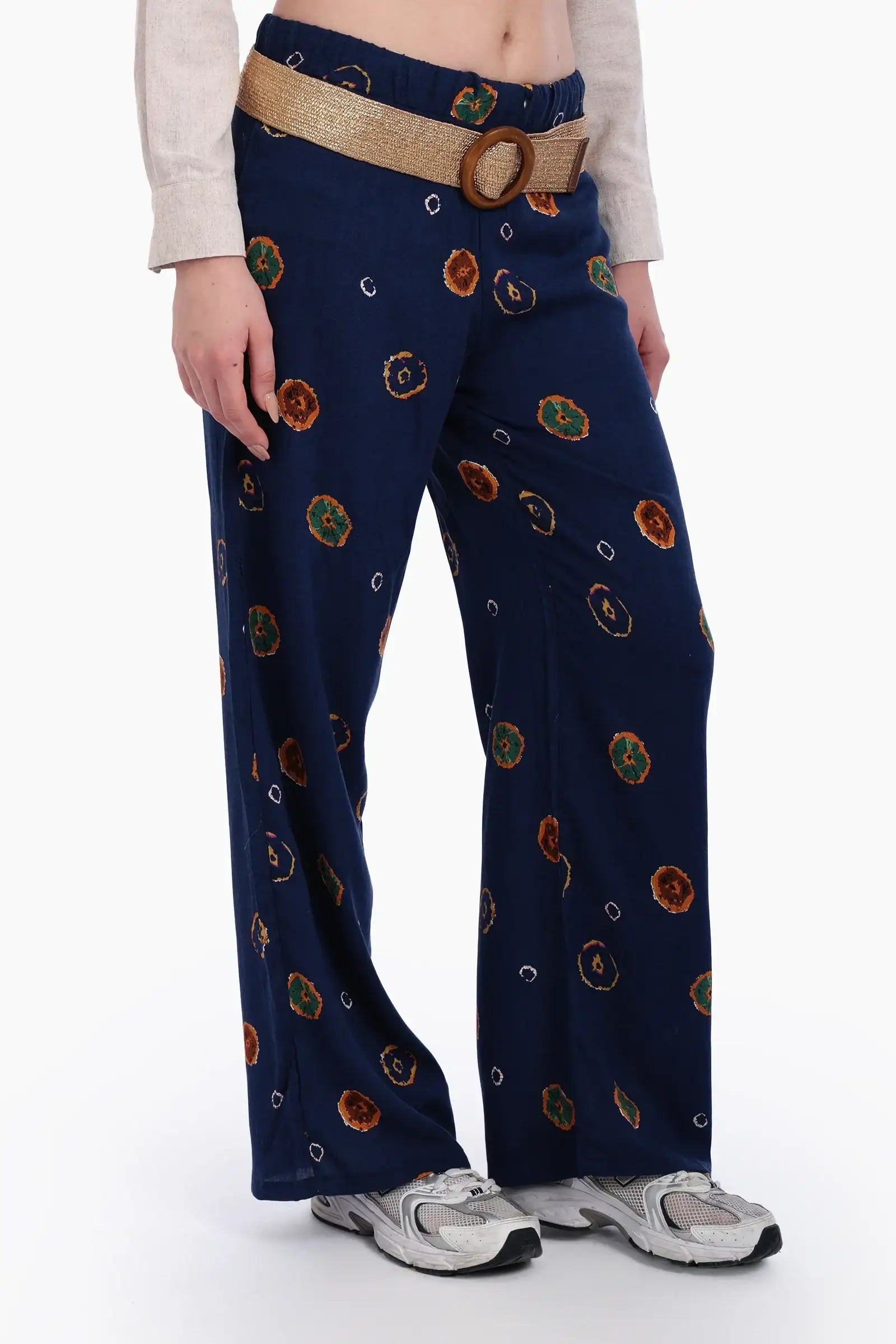 High Rise Printed Pants