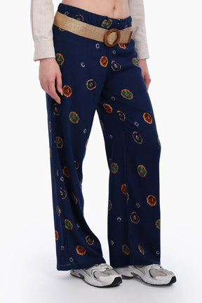 High Rise Printed Pants